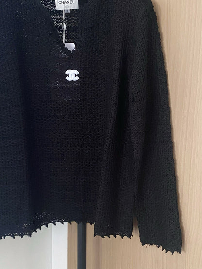 25fw Horizontal woven knitted long sleeves