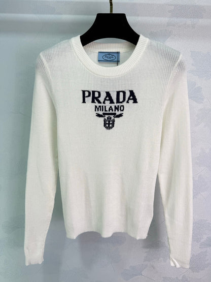 25fw Logo slim fit knitted long sleeved shirt