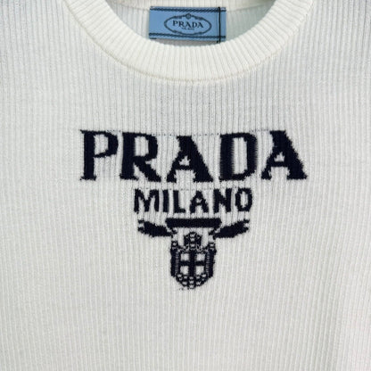 25fw Logo slim fit knitted long sleeved shirt