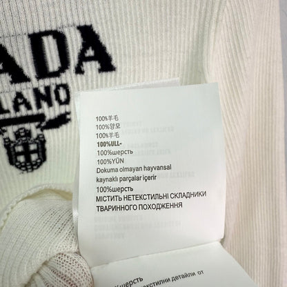 25fw Logo slim fit knitted long sleeved shirt