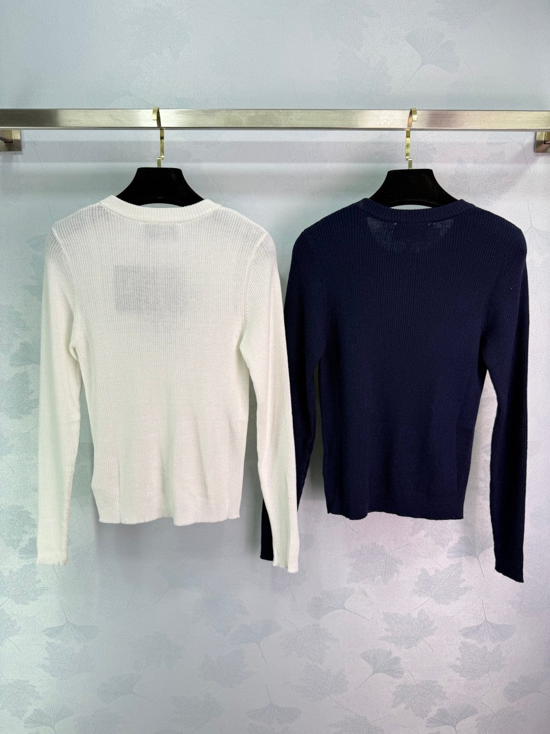 25fw Logo slim fit knitted long sleeved shirt