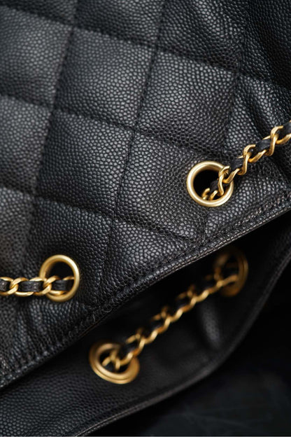 Drawstring bucket bag（Black)