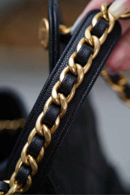 Drawstring bucket bag（Black)