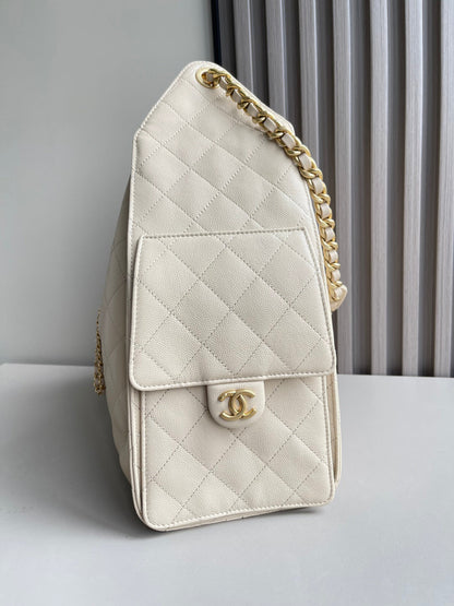 Drawstring bucket bag (beige)