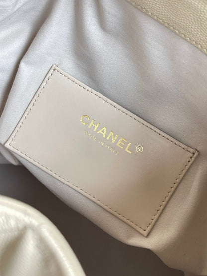 Drawstring bucket bag (beige)