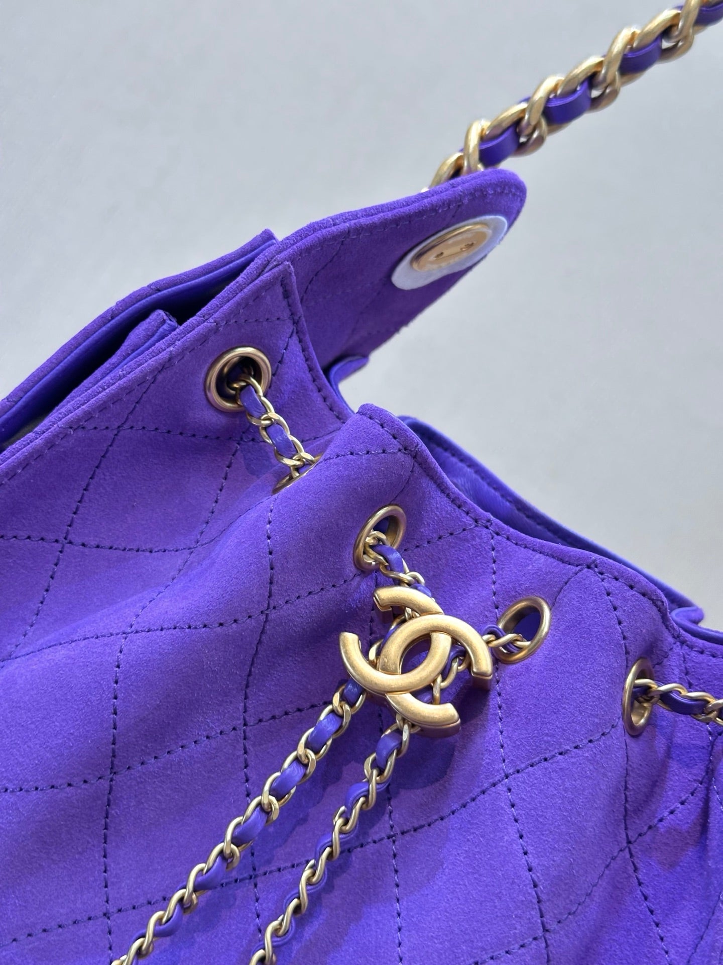 25C suede hippie bag (Purple）