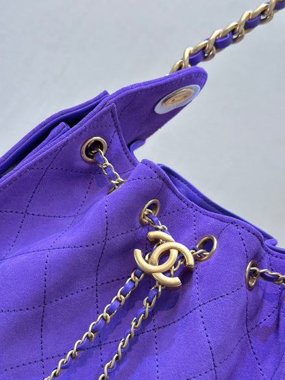 25C suede hippie bag (Purple）