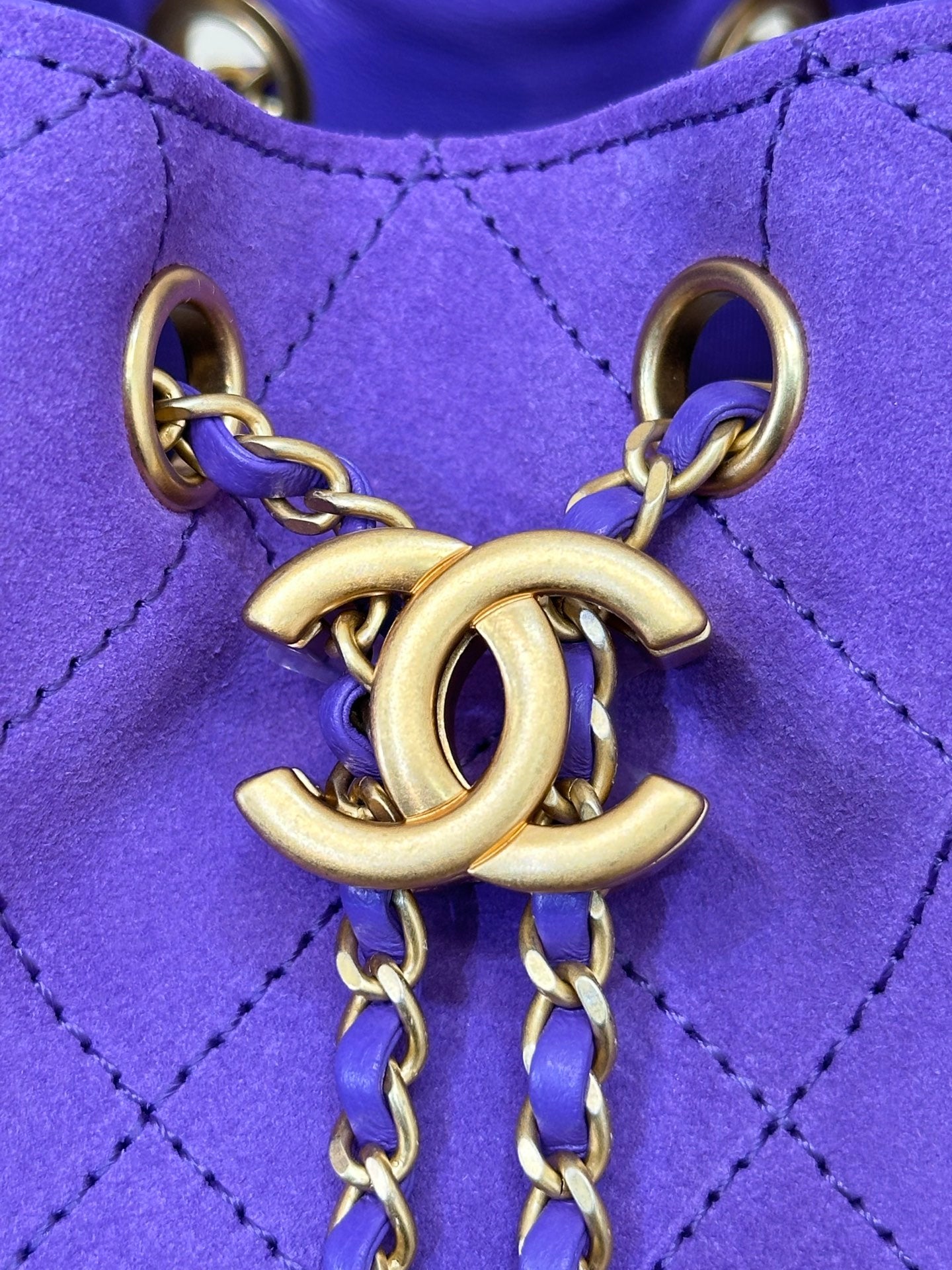 25C suede hippie bag (Purple）