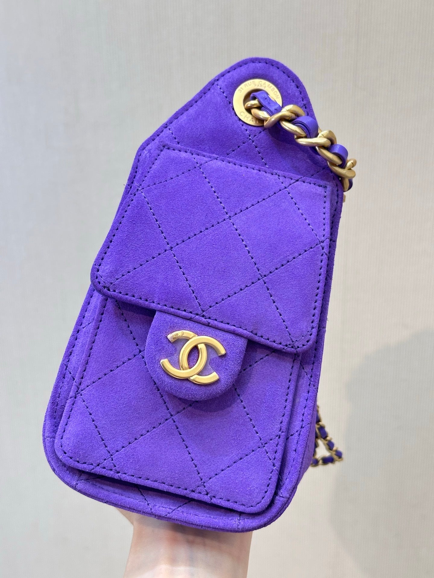 25C suede hippie bag (Purple）