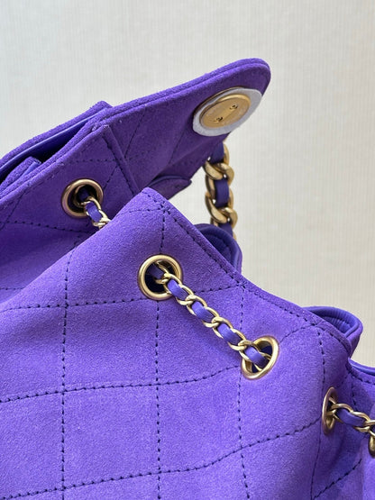 25C suede hippie bag (Purple）