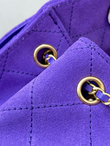 25C suede hippie bag (Purple）