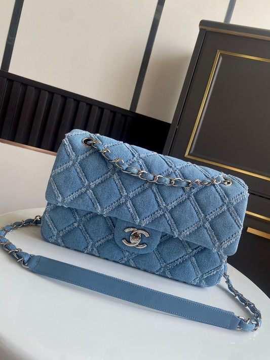 New denim chain shoulder bag