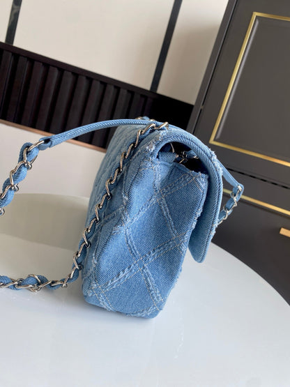 New denim chain shoulder bag