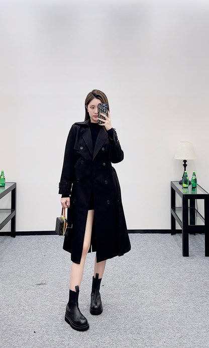 Belt long windbreaker jacket