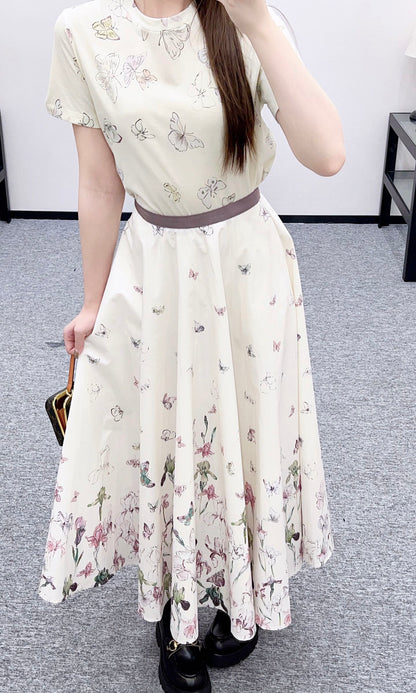 Direct spray floral umbrella shaped skirt