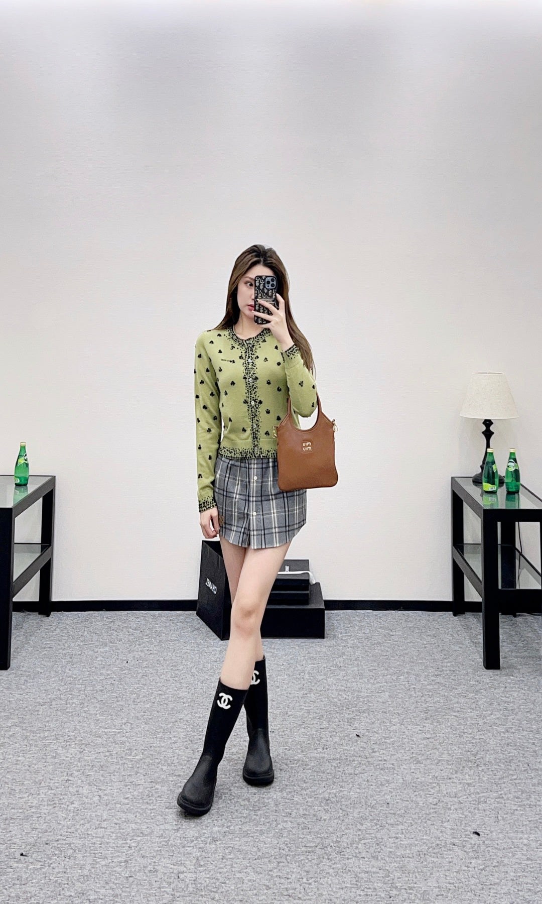 Sequin studded knitted cardigan