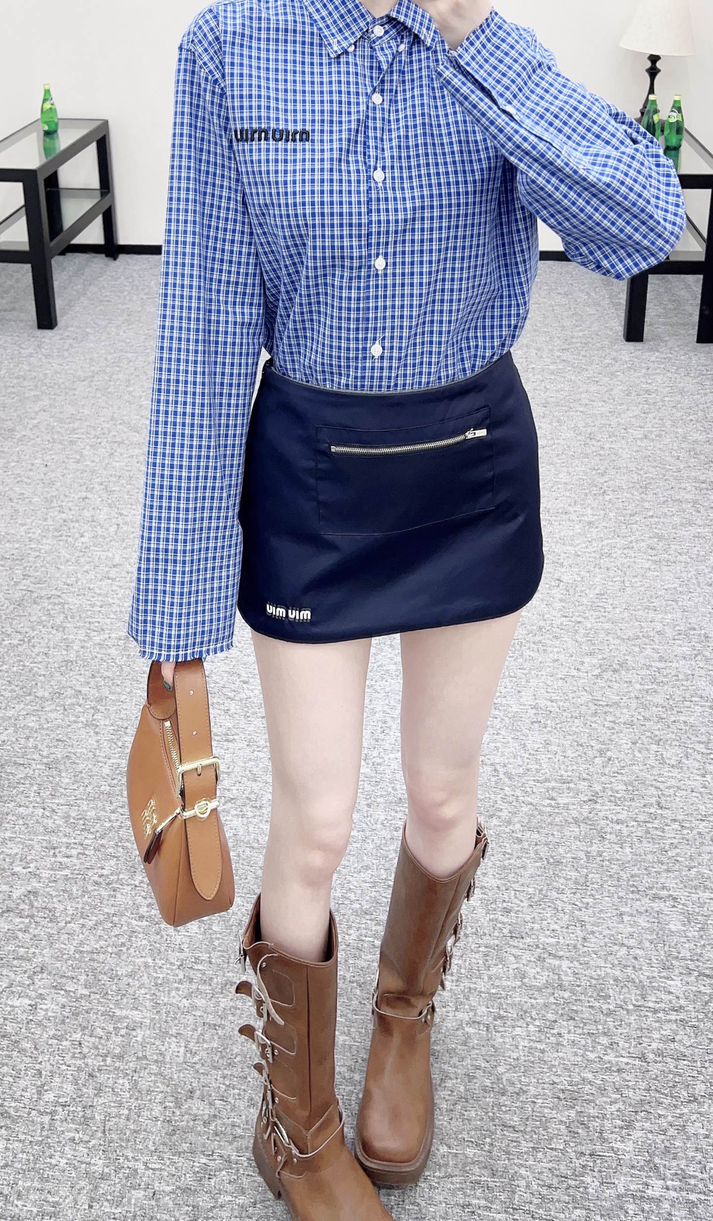 Nylon workwear zipper skirt