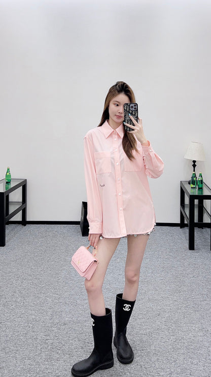 Embroidered logo shirt