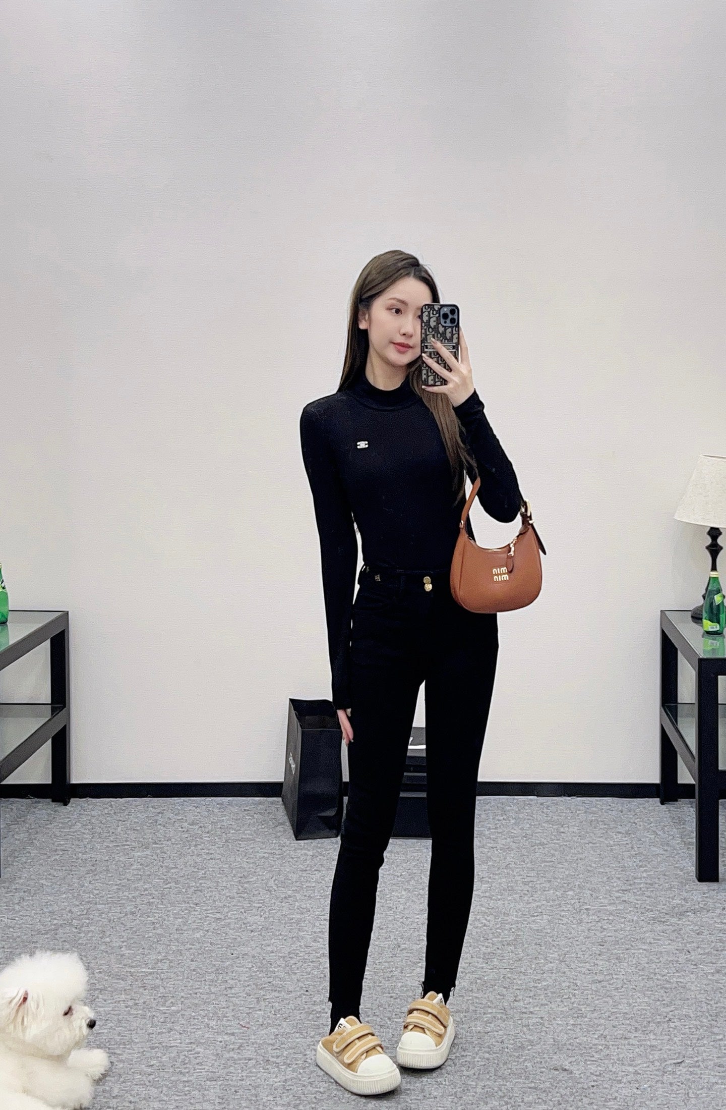 Retro velvet pencil jeans