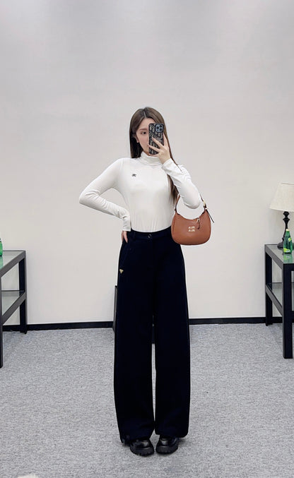 Woolen suit, wide leg pants