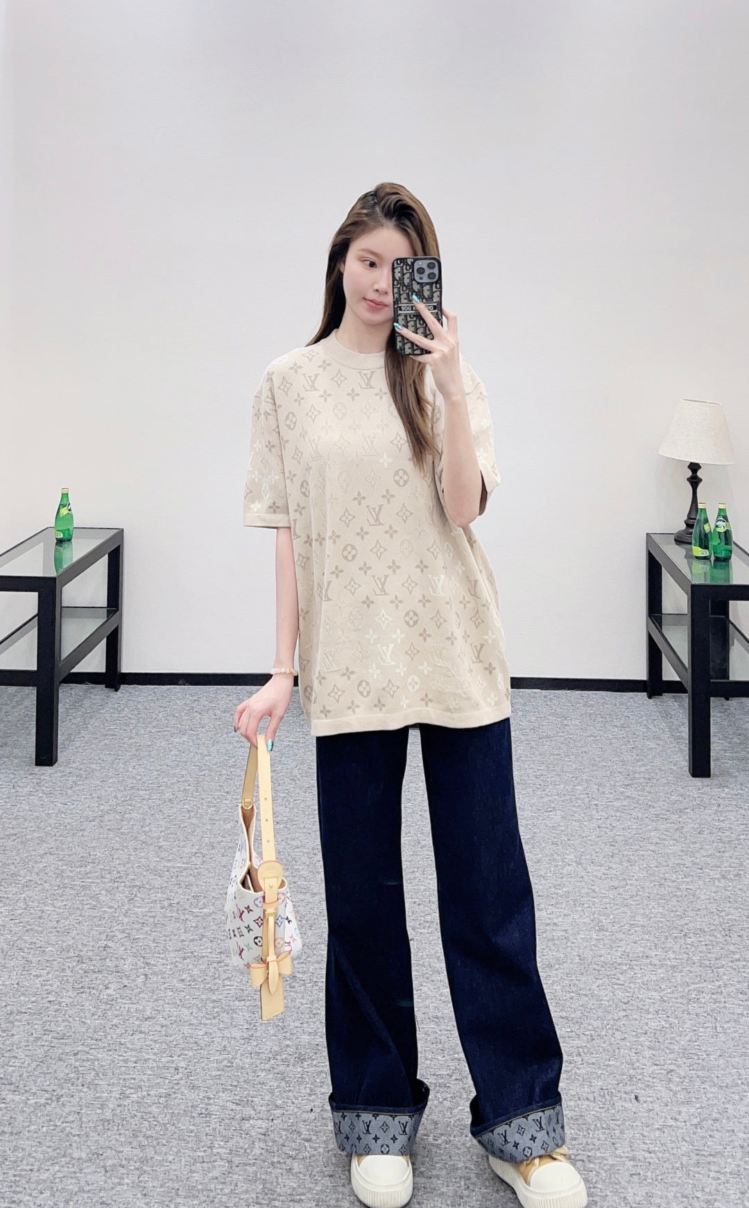 Alphabet Jacquard Knitted Short Sleeve