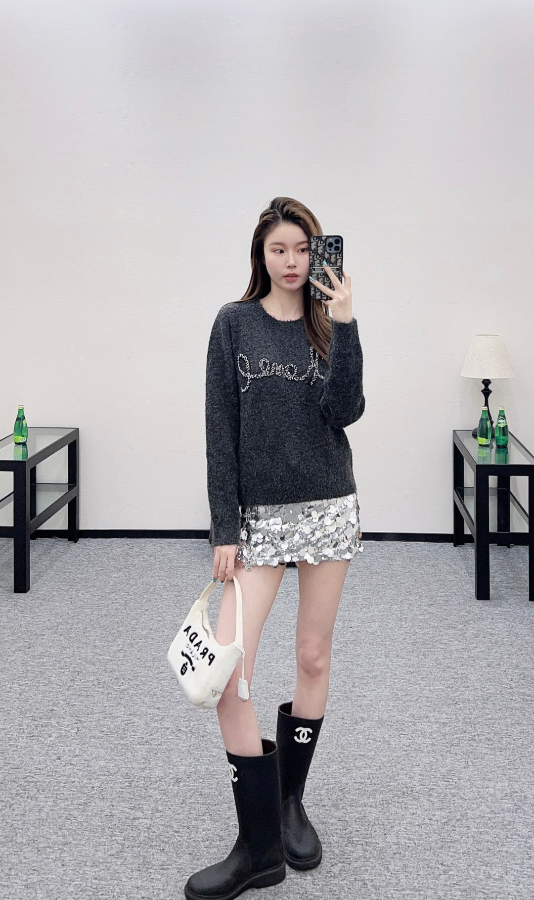 Order pearl crochet sweater