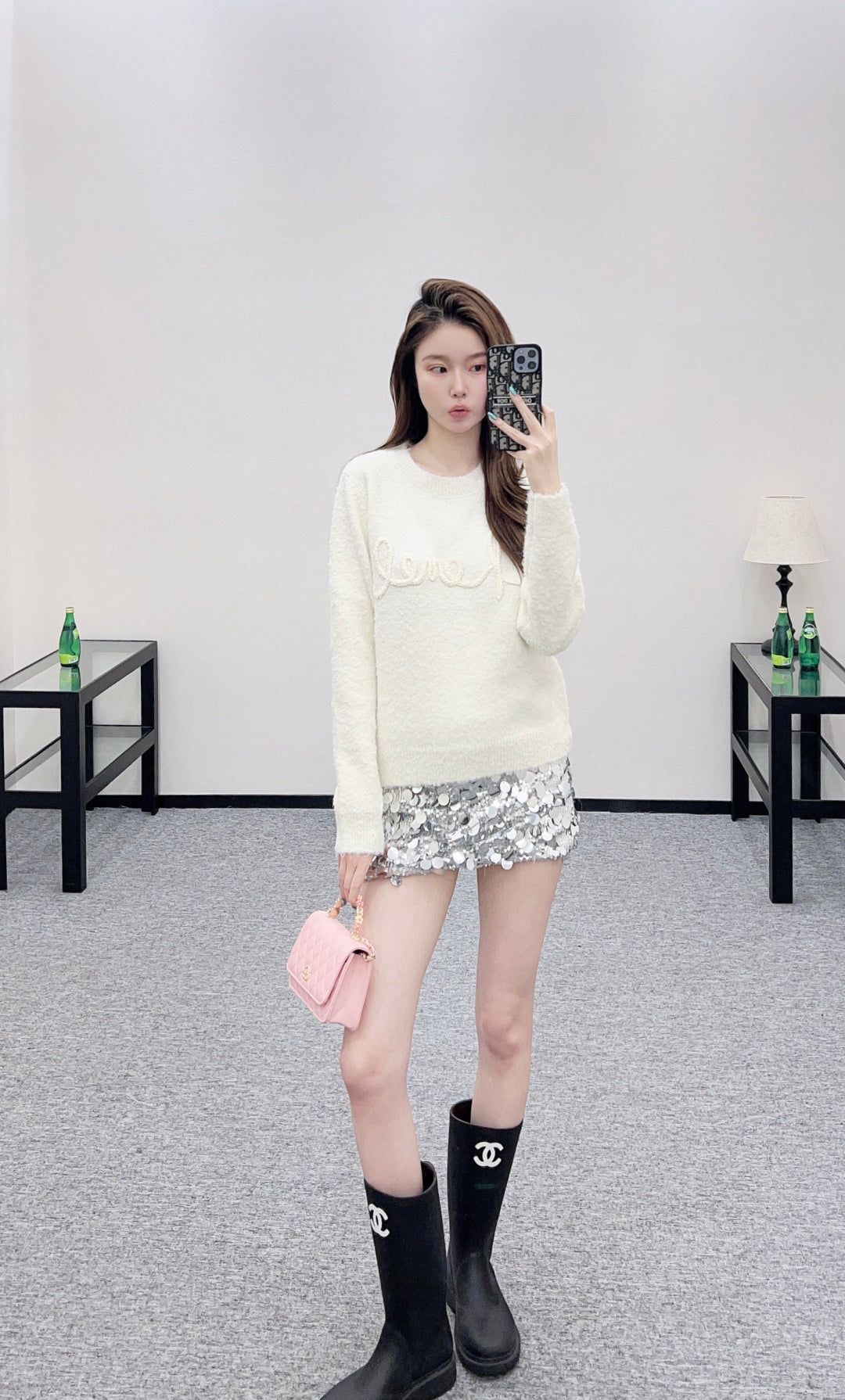 Order pearl crochet sweater