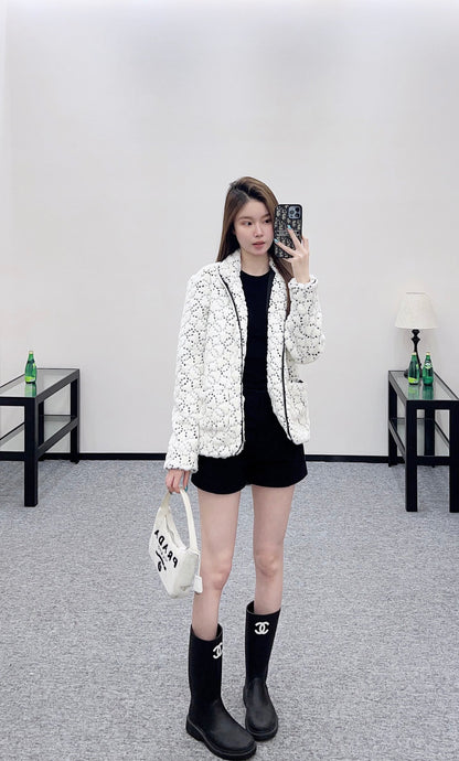 Stand up collar zipper fur cotton coat jacket