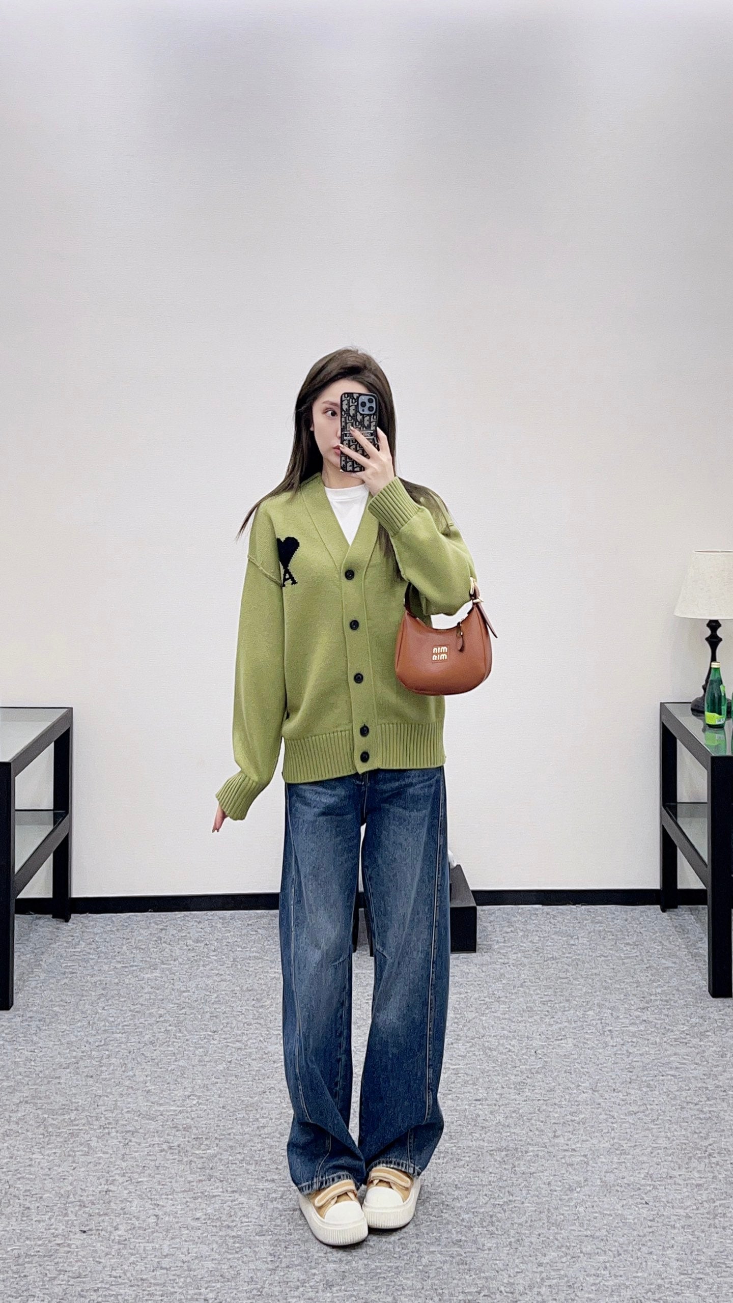 Heart knitted cardigan