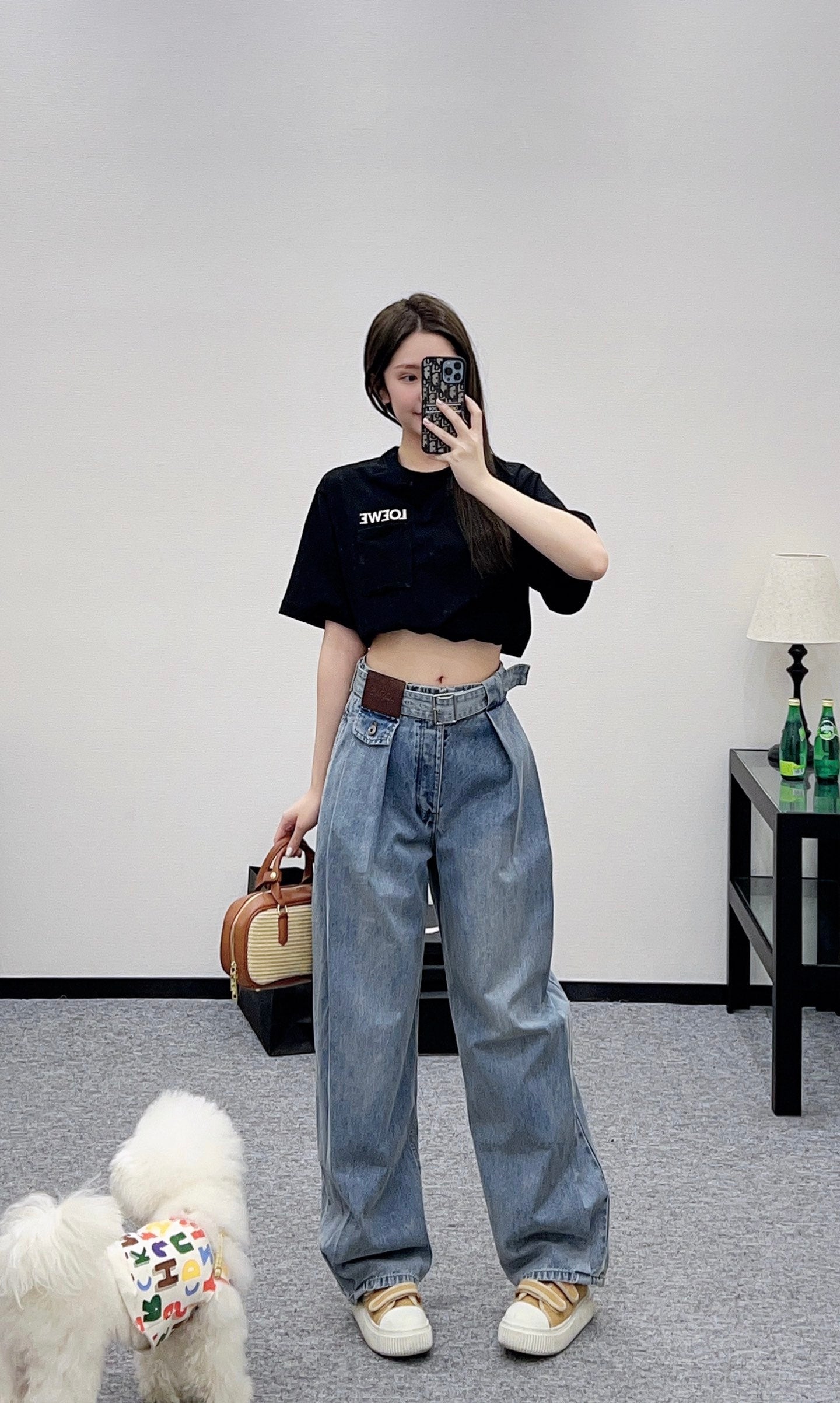 Belt Carrot Wide Leg Pants