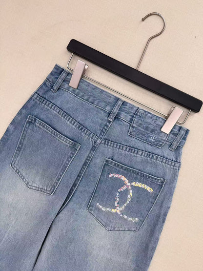 beaded jeans