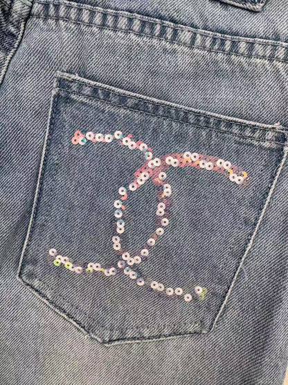 beaded jeans