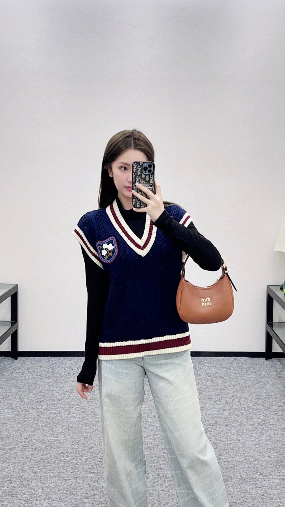 Embroidered Badge Knitted Vest