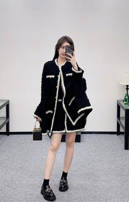 Wool Mid-Length Cape Coat