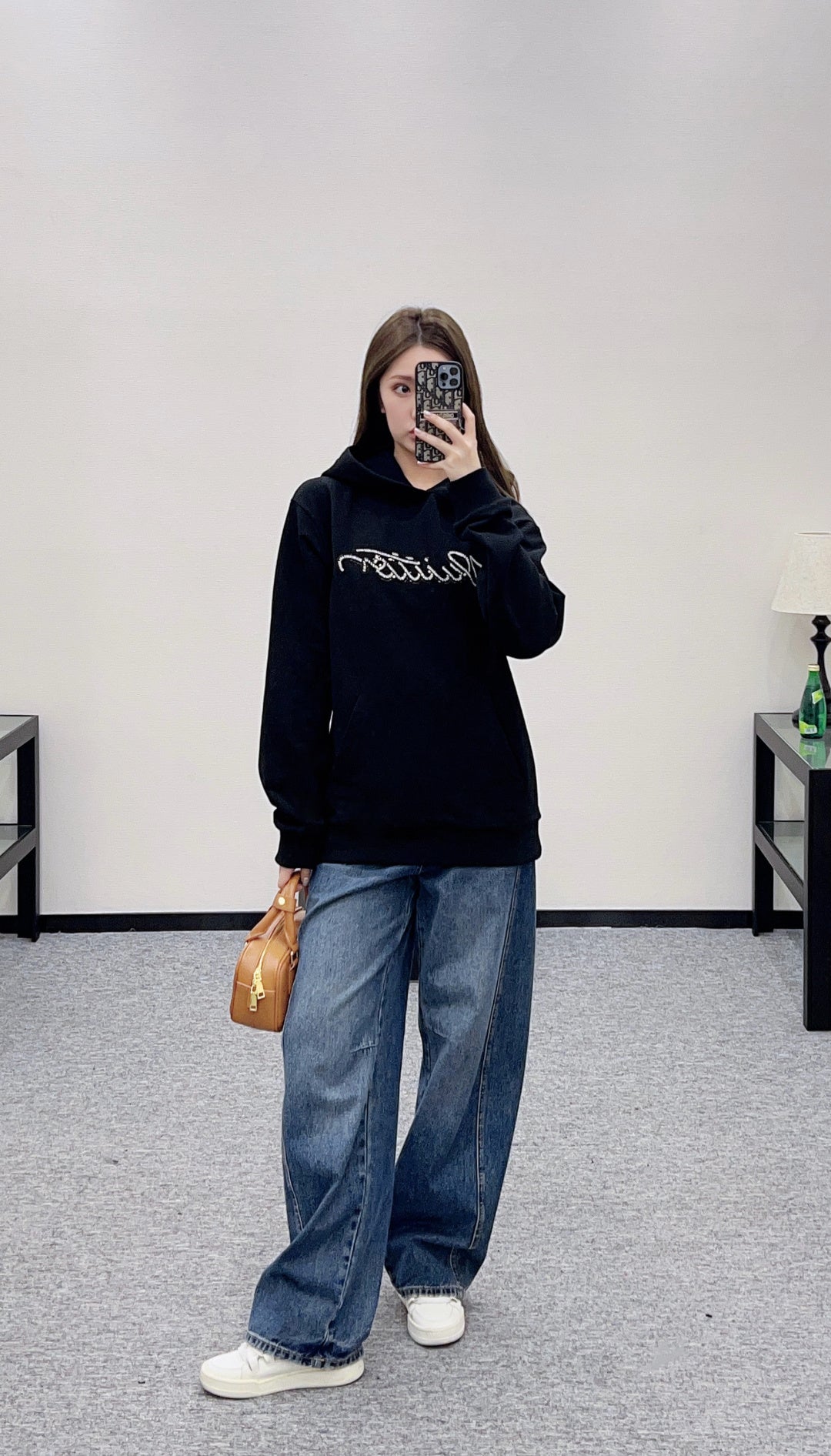 Beaded Sequin Letter Sweatshirt