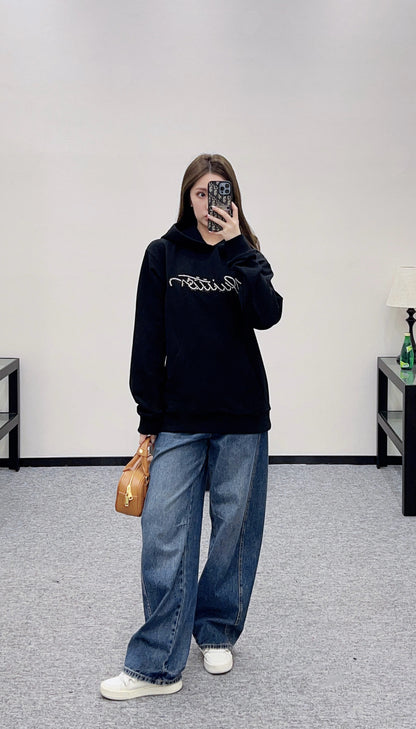 Beaded Sequin Letter Sweatshirt