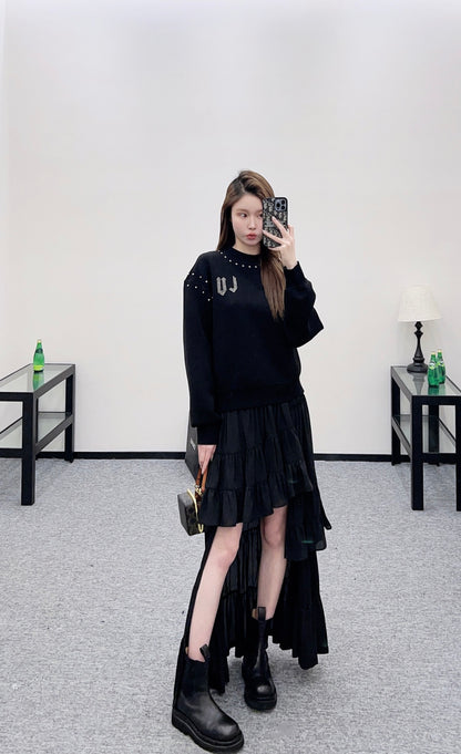 Studded Crew Neck Sweatshirt