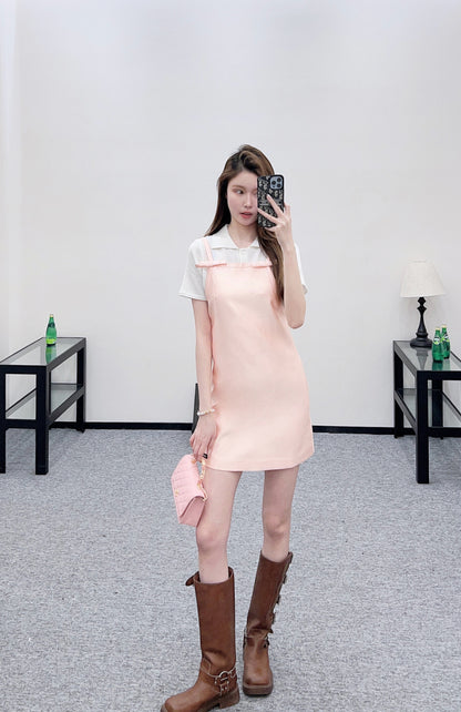 Backless Bow-Tie Slip Dress