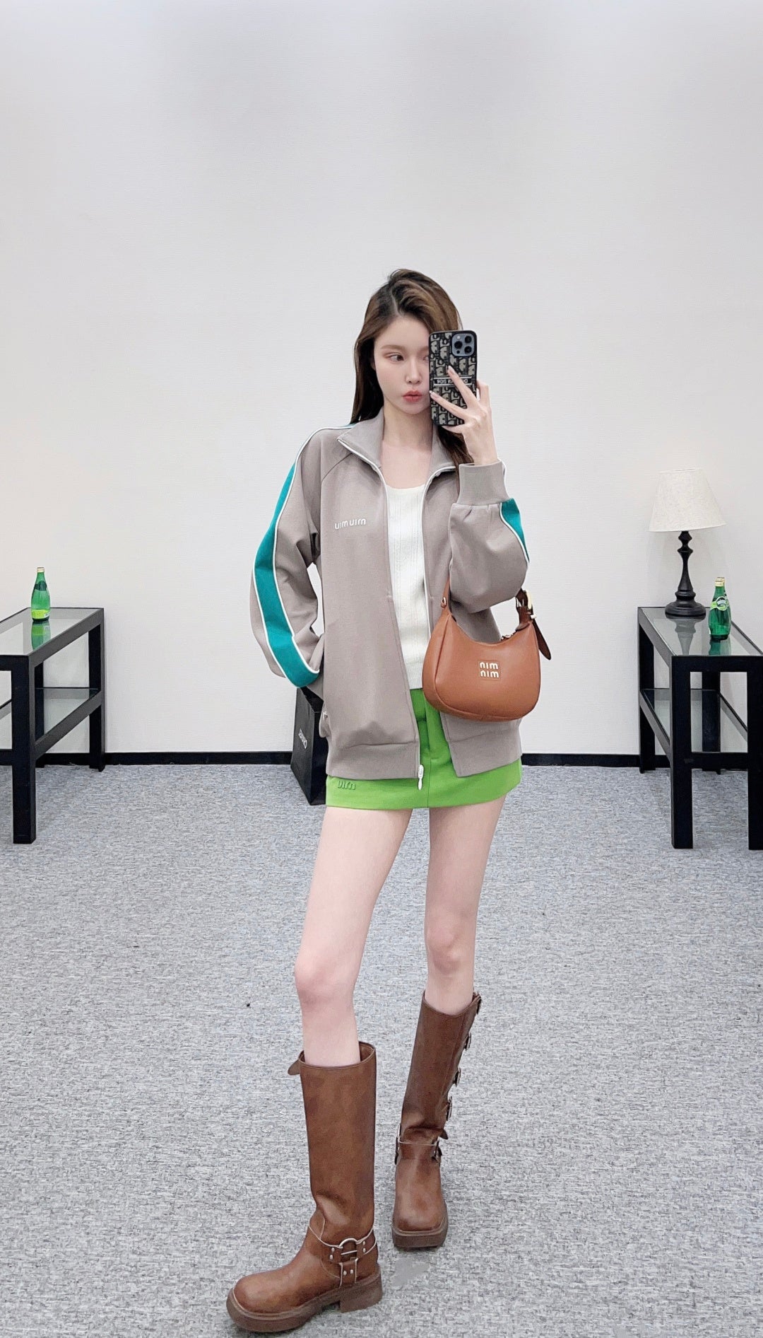 Stand Collar Webbing Casual Jacket