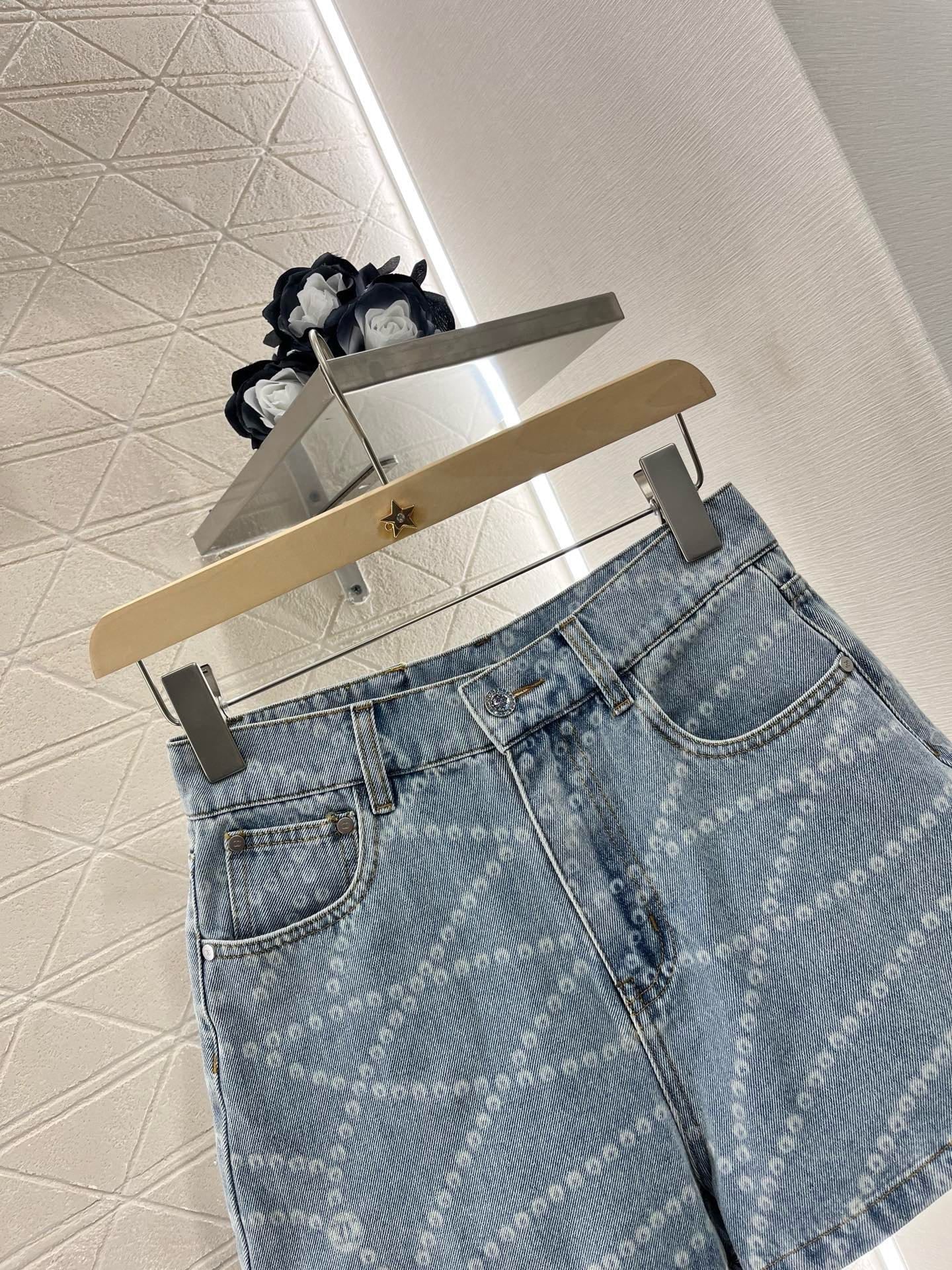 New Arrival 2025SS Laser Chain Denim Short