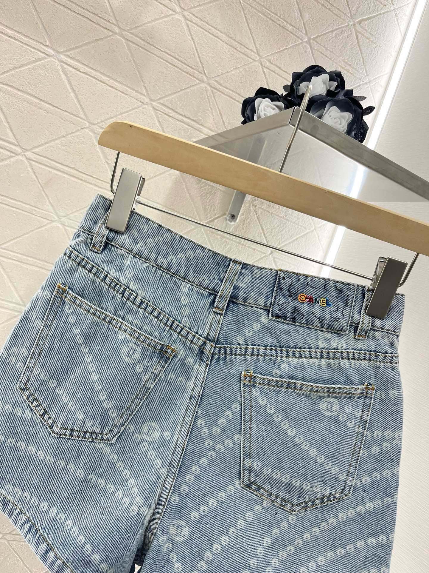 New Arrival 2025SS Laser Chain Denim Short