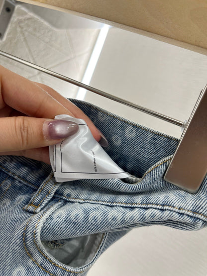 New Arrival 2025SS Laser Chain Denim Short