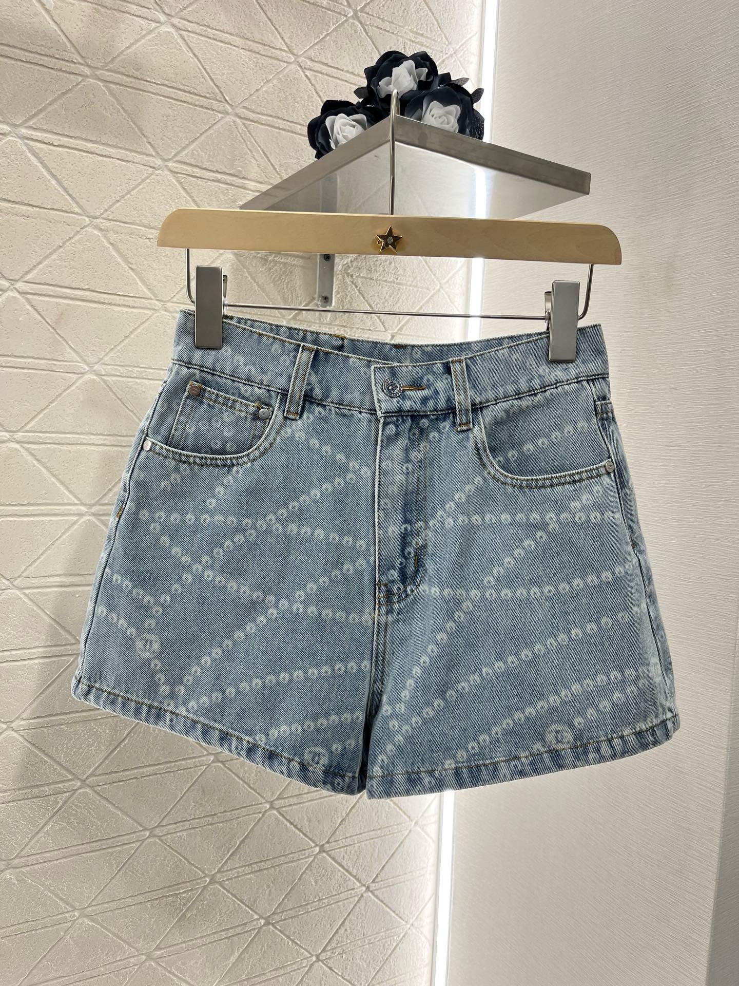 New Arrival 2025SS Laser Chain Denim Short