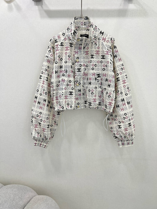 25ss Double letter printed hooded sleeveless jacket