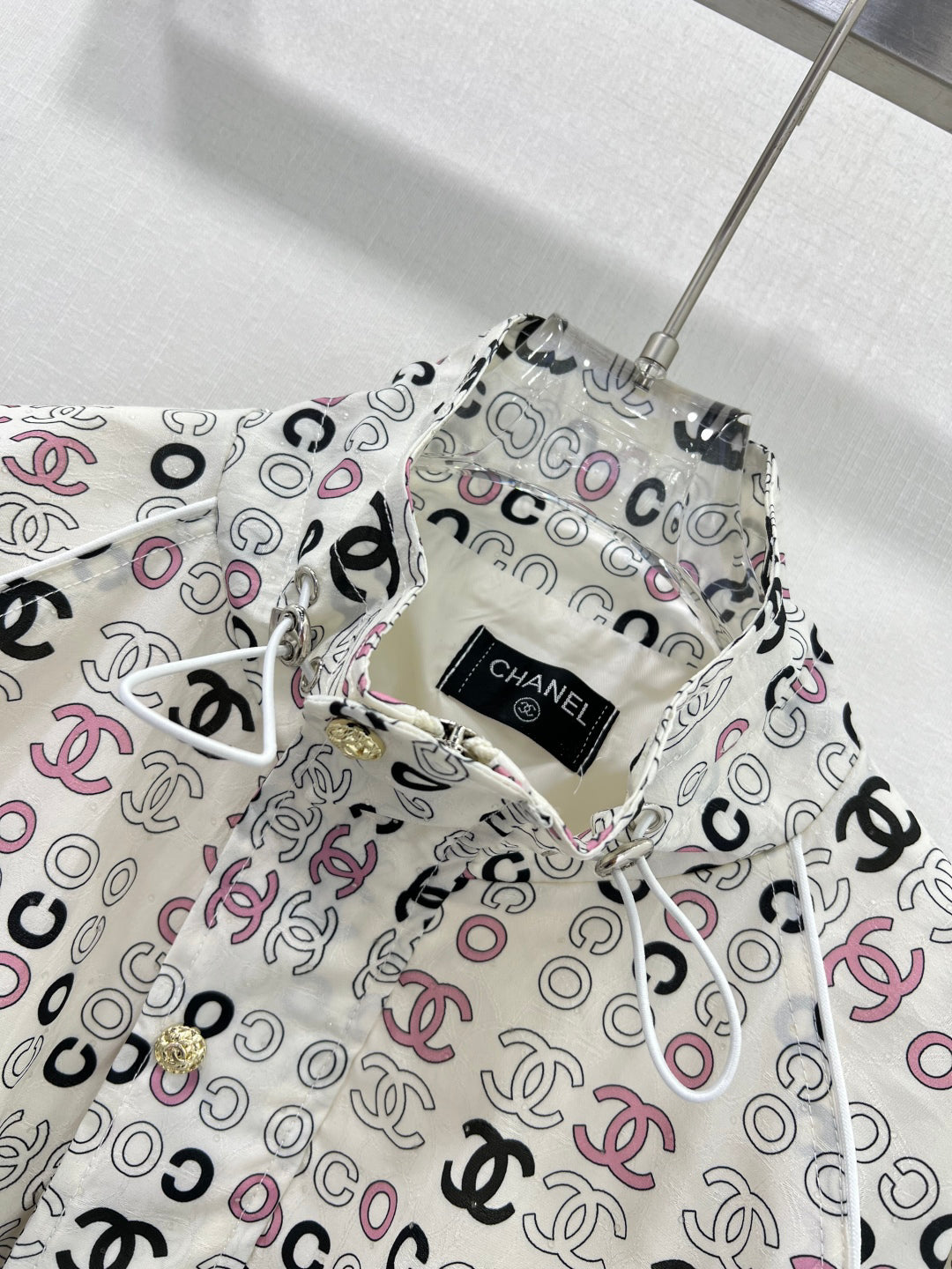 25ss Double letter printed hooded sleeveless jacket