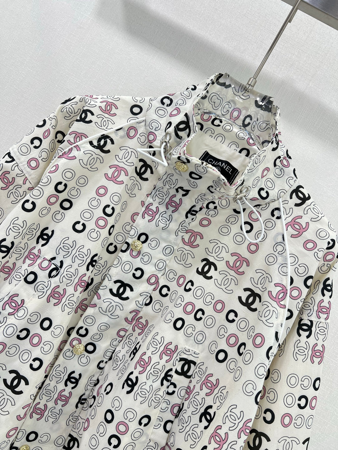 25ss Double letter printed hooded sleeveless jacket