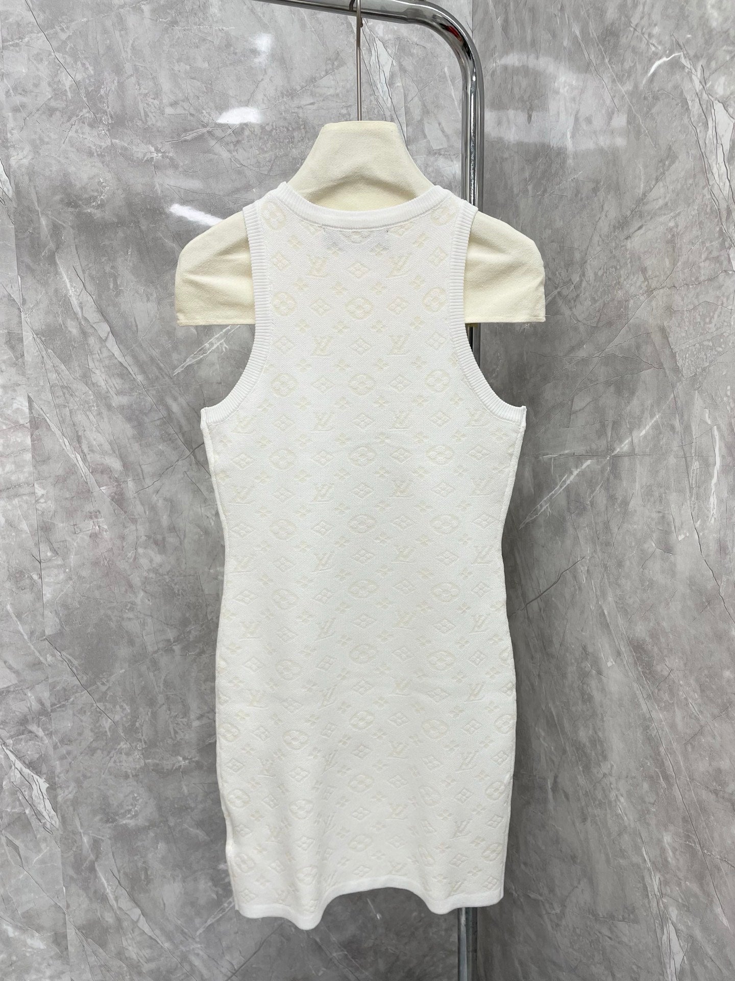 25 New Letter Logo Embroidery Concave and Concave Textured Vest Dress