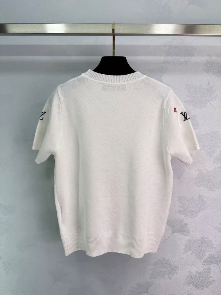 25SS Knitted round neck short sleeved shirt）