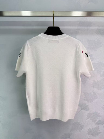 25SS Knitted round neck short sleeved shirt）