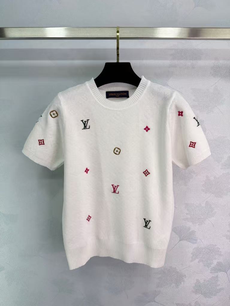 25SS Knitted round neck short sleeved shirt）